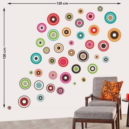 Colorful Polka Motifs Extra Large Wall sticker