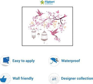 Seeosee floral branch with birds wall stickers