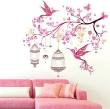 Load image into Gallery viewer, Seeosee floral branch with birds wall stickers