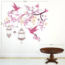 Load image into Gallery viewer, Seeosee floral branch with birds wall stickers