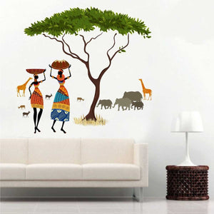 Seeosee Artistic Tribal Ladies with Animals Nature